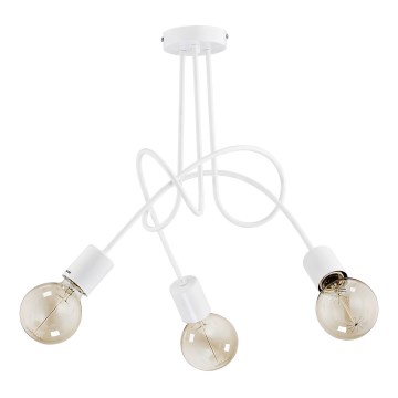 Ytmonterad ljuskrona TANGO 3xE27/15W/230V vit