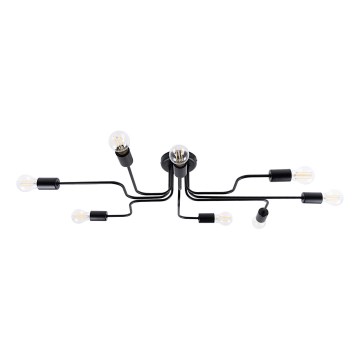 Ytmonterad ljuskrona VECTOR 8xE27/15W/230V svart