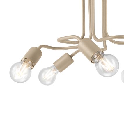 Ytmonterad takkrona CHARLIE 5xE27/15W/230V beige