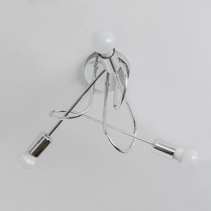 Ytmonterad takkrona OXFORD 3xE27/15W/230V polerad krom