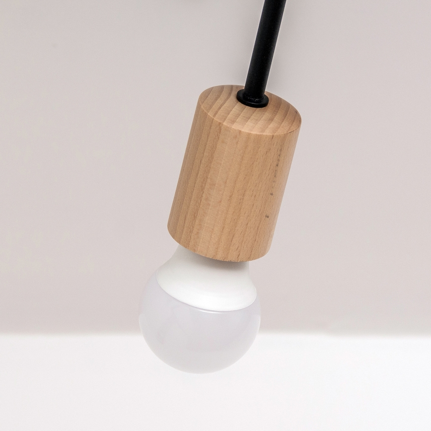 Ytmonterad takkrona OXFORD 5xE27/15W/230V tall/svart