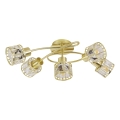 Ytmonterad takkrona ZAHARA 5xE27/10W/230V guld