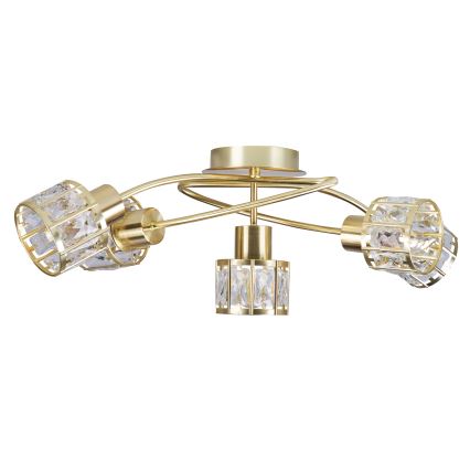Ytmonterad takkrona ZAHARA 5xE27/10W/230V guld