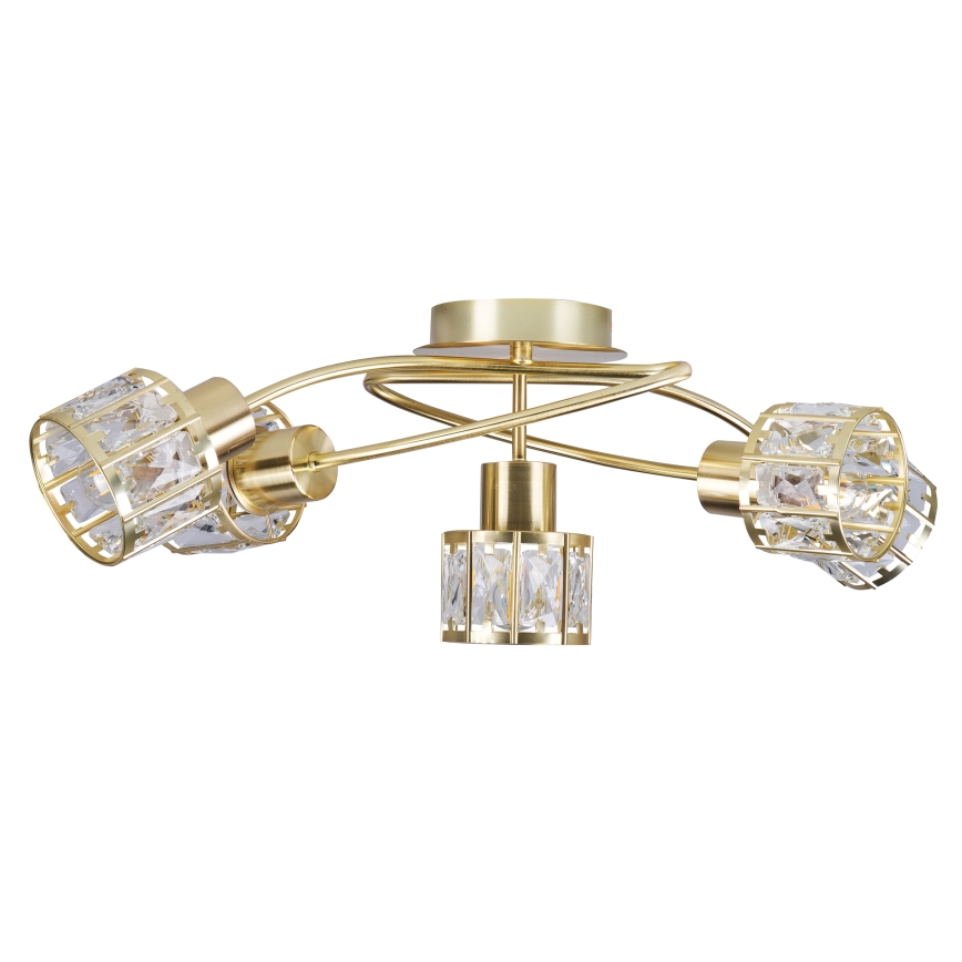 Ytmonterad takkrona ZAHARA 5xE27/10W/230V guld