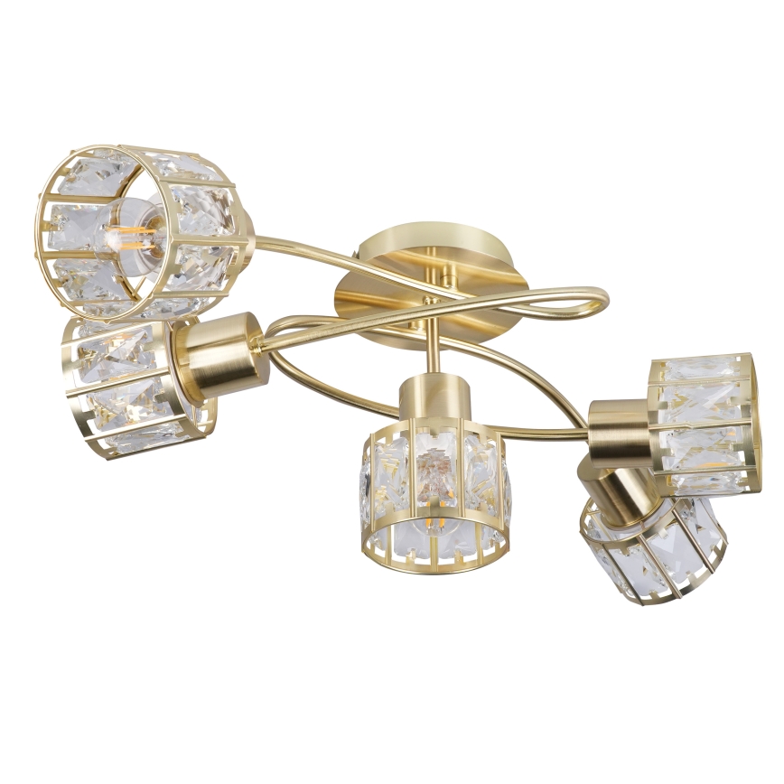 Ytmonterad takkrona ZAHARA 5xE27/10W/230V guld