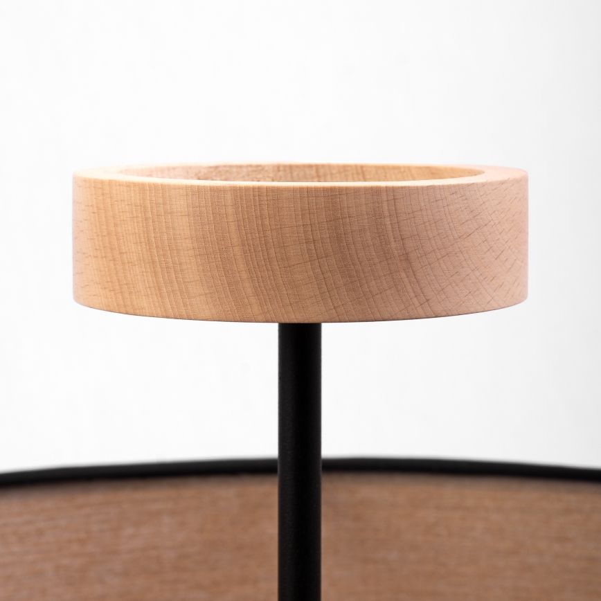 Ytmonterad taklampa ALBA, 3 x E27, 15 W, 230 V, Ø 40 cm, svart/brun