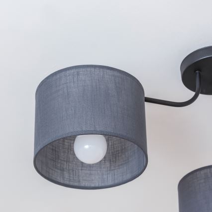 Ytmonterad taklampa ALBA 3xE27/15W/230V grå