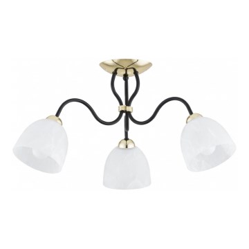 Ytmonterad taklampa ARIEL 3xE27/15W/230V guld/svart
