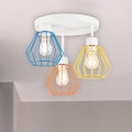 Ytmonterad taklampa AUDREY 3xE27/60W/230V flerfärgad