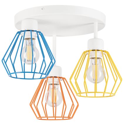 Ytmonterad taklampa AUDREY 3xE27/60W/230V flerfärgad