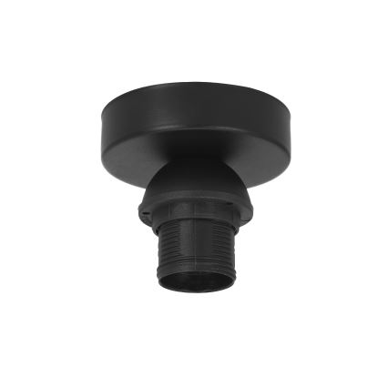 Ytmonterad taklampa BORHO 1xE27/60W/230V Ø 40 cm svart/juteväv