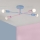 Ytmonterad taklampa CAMBRIDGE 4xE27/15W/230V blå/rosa