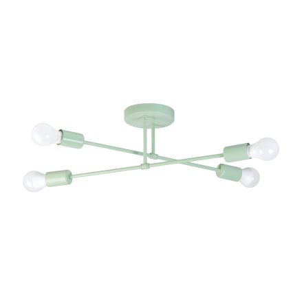 Ytmonterad taklampa CAMBRIDGE 4xE27/15W/230V grön