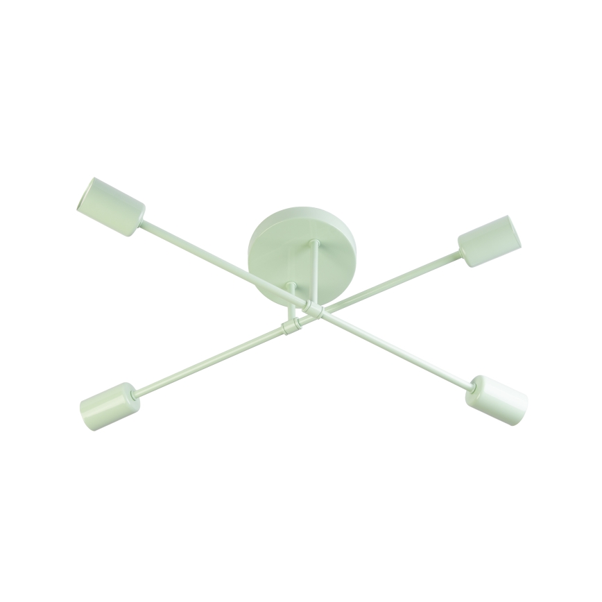 Ytmonterad taklampa CAMBRIDGE 4xE27/15W/230V grön