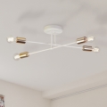 Ytmonterad taklampa CAMBRIDGE 4xE27/15W/230V mässing/vit