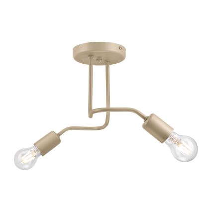 Ytmonterad taklampa CHARLIE 2xE27/15W/230V beige