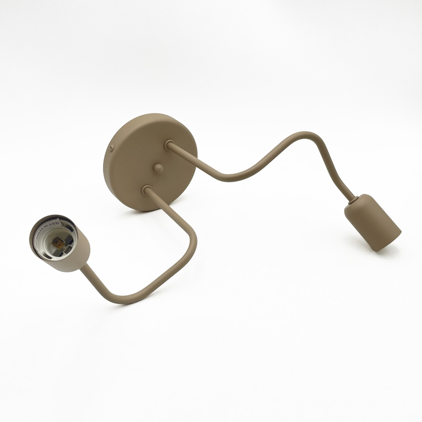 Ytmonterad taklampa CHARLIE 2xE27/15W/230V beige