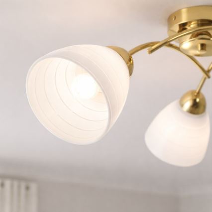 Ytmonterad taklampa CLARA 3xE27/15W/230V, guld