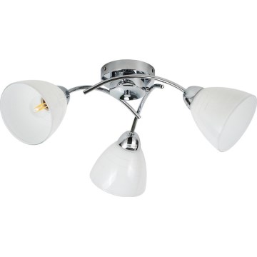 Ytmonterad taklampa CLARA 3xE27/15W/230V polerad krom