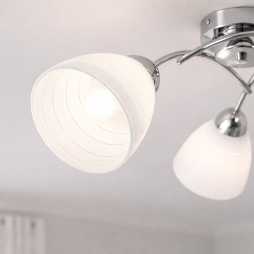 Ytmonterad taklampa CLARA 3xE27/15W/230V polerad krom