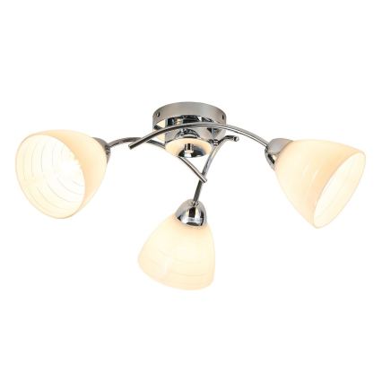 Ytmonterad taklampa CLARA 3xE27/15W/230V polerad krom