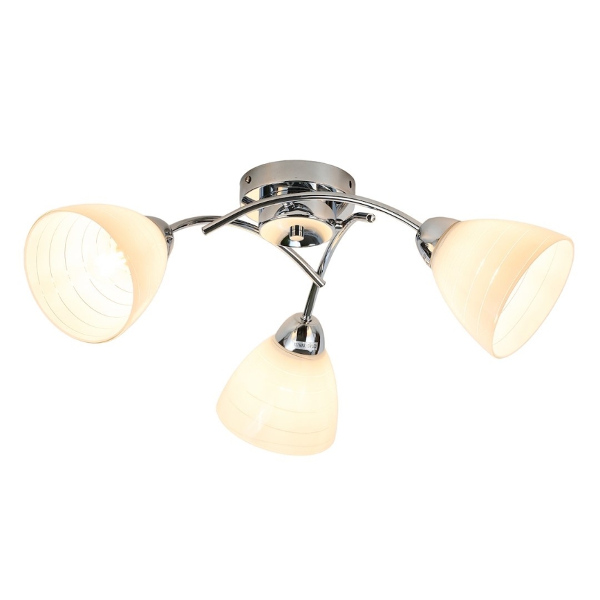 Ytmonterad taklampa CLARA 3xE27/15W/230V polerad krom