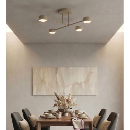 Ytmonterad taklampa HALO 4xGX53/10W/230V beige