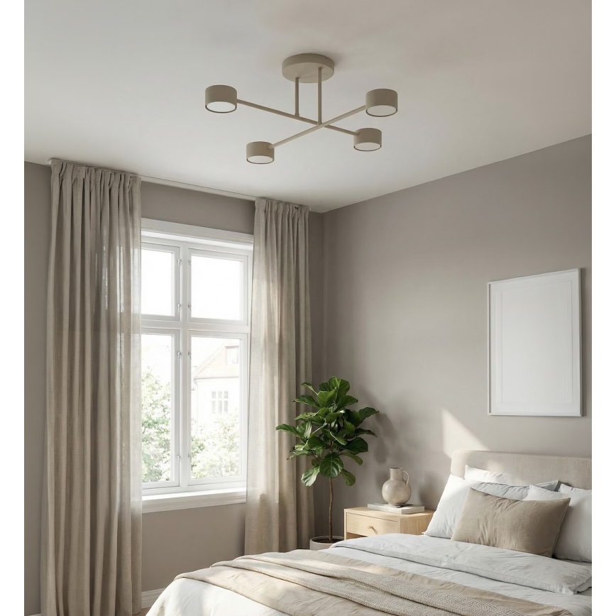 Ytmonterad taklampa HALO 4xGX53/10W/230V beige