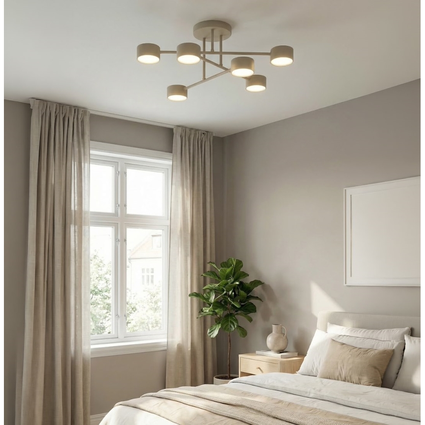 Ytmonterad taklampa HALO 6xGX53/10W/230V beige