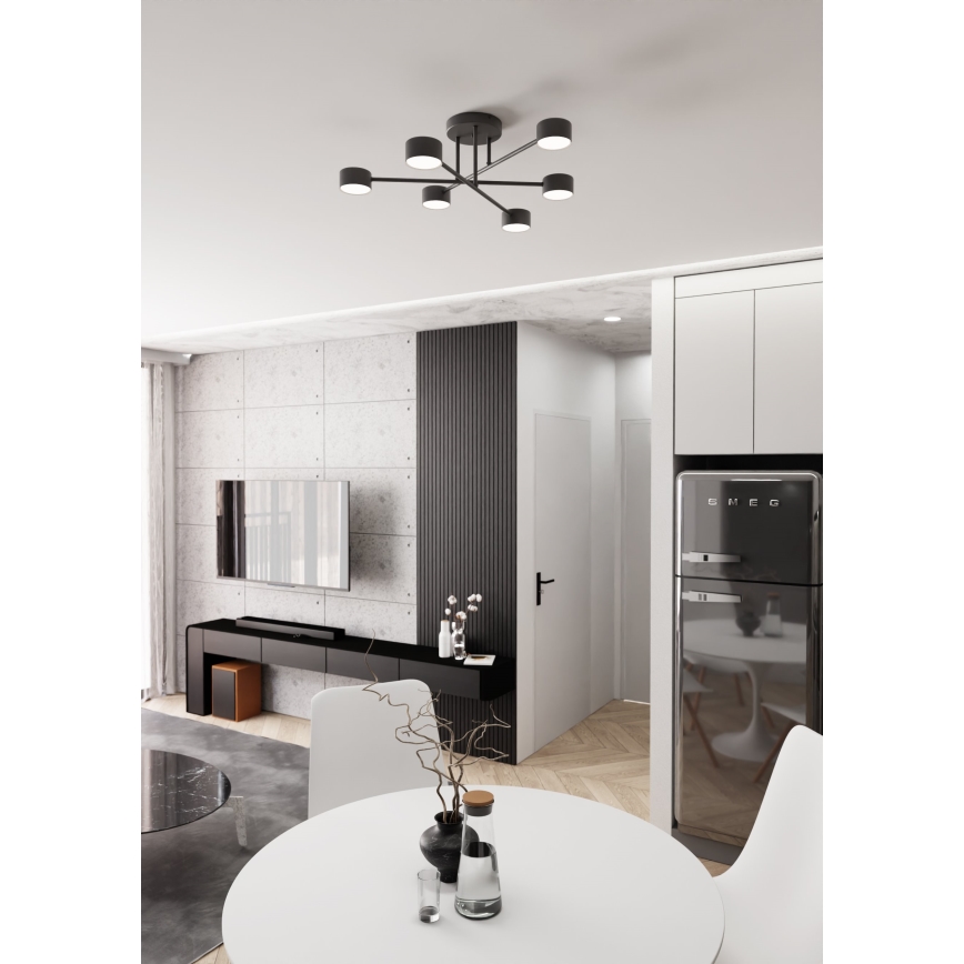 Ytmonterad taklampa HALO 6xGX53/10W/230V svart