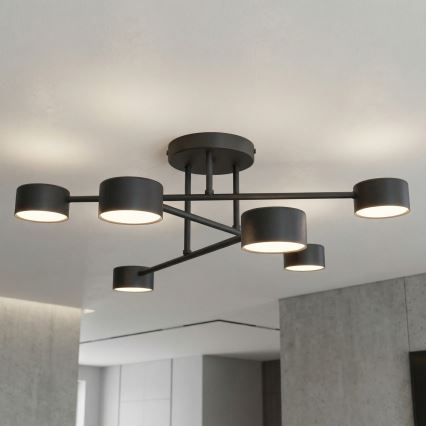 Ytmonterad taklampa HALO 6xGX53/10W/230V svart