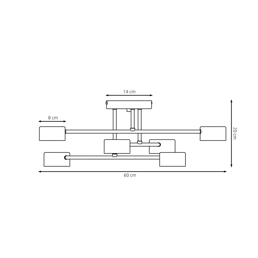 Ytmonterad taklampa HALO 6xGX53/10W/230V svart