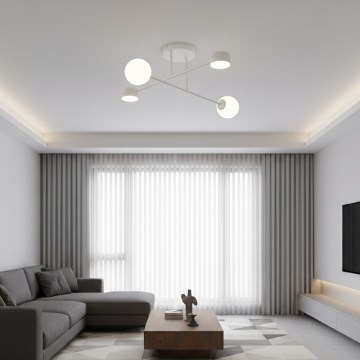 Ytmonterad taklampa HOLON 2xG9/8W/230V + 2xGX53/12W grå
