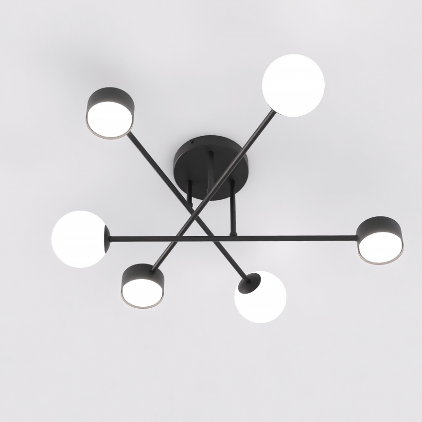 Ytmonterad taklampa HOLON 3xG9/8W/230V + 3xGX53/12W svart