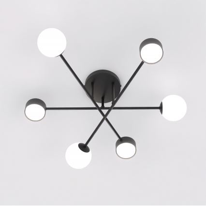 Ytmonterad taklampa HOLON 3xG9/8W/230V + 3xGX53/12W svart