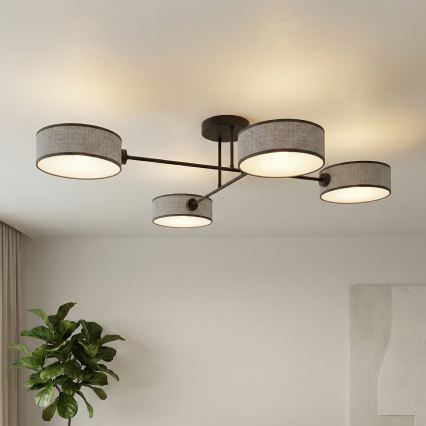 Ytmonterad taklampa MAGA 4xE14/10W/230V, grå