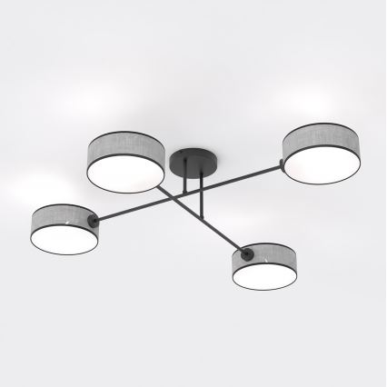 Ytmonterad taklampa MAGA 4xE14/10W/230V, grå
