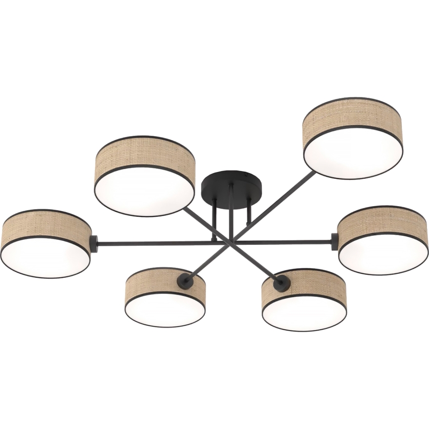 Ytmonterad taklampa MAGA 6xE14/10W/230V beige
