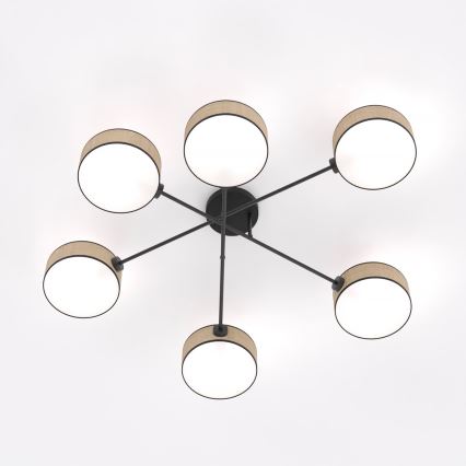 Ytmonterad taklampa MAGA 6xE14/10W/230V beige