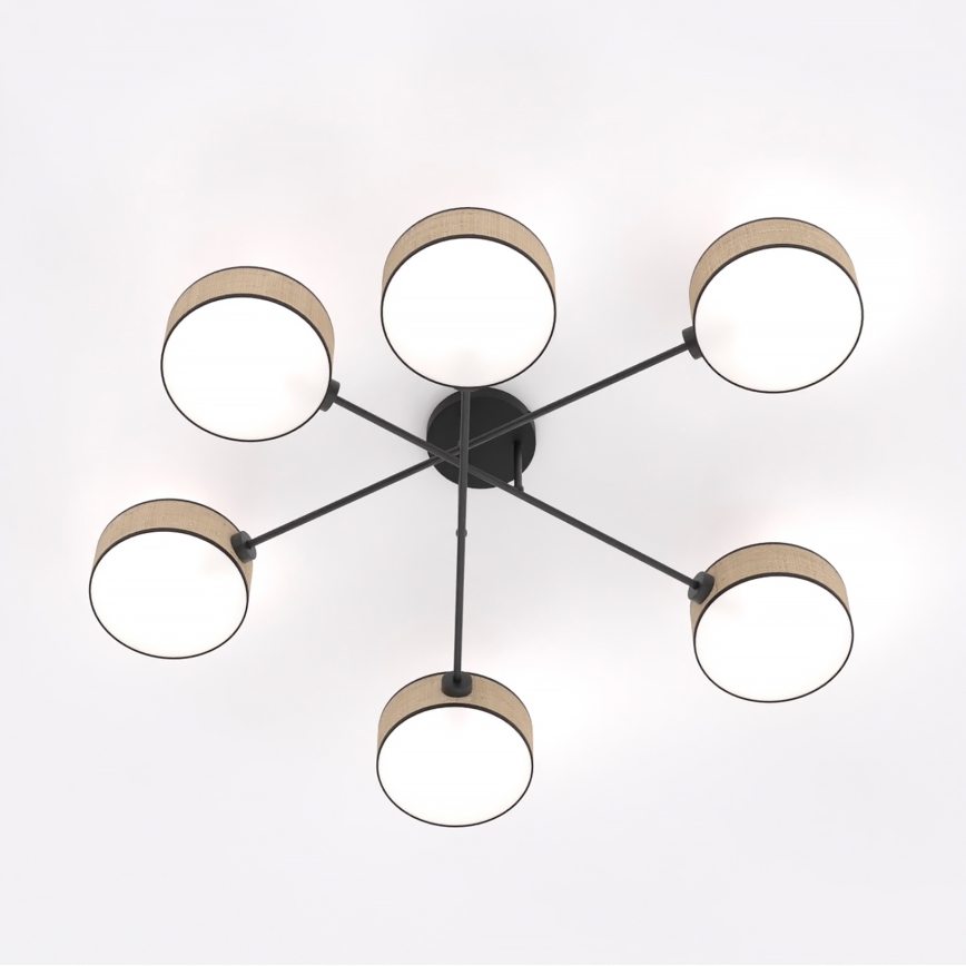 Ytmonterad taklampa MAGA 6xE14/10W/230V beige