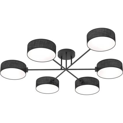 Ytmonterad taklampa MAGA 6xE14/10W/230V svart