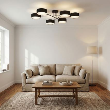 Ytmonterad taklampa MAGA 6xE14/10W/230V svart