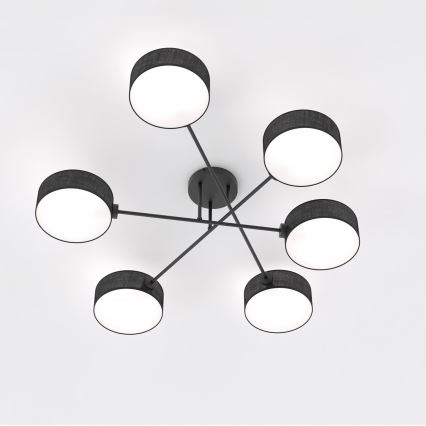 Ytmonterad taklampa MAGA 6xE14/10W/230V svart