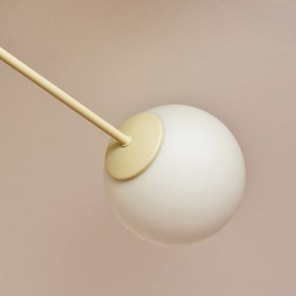 Ytmonterad taklampa MOON 4xE27/15W/230V krämfärgad