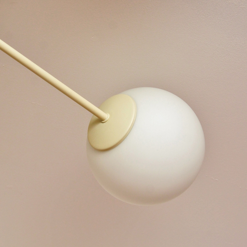 Ytmonterad taklampa MOON 4xE27/15W/230V krämfärgad