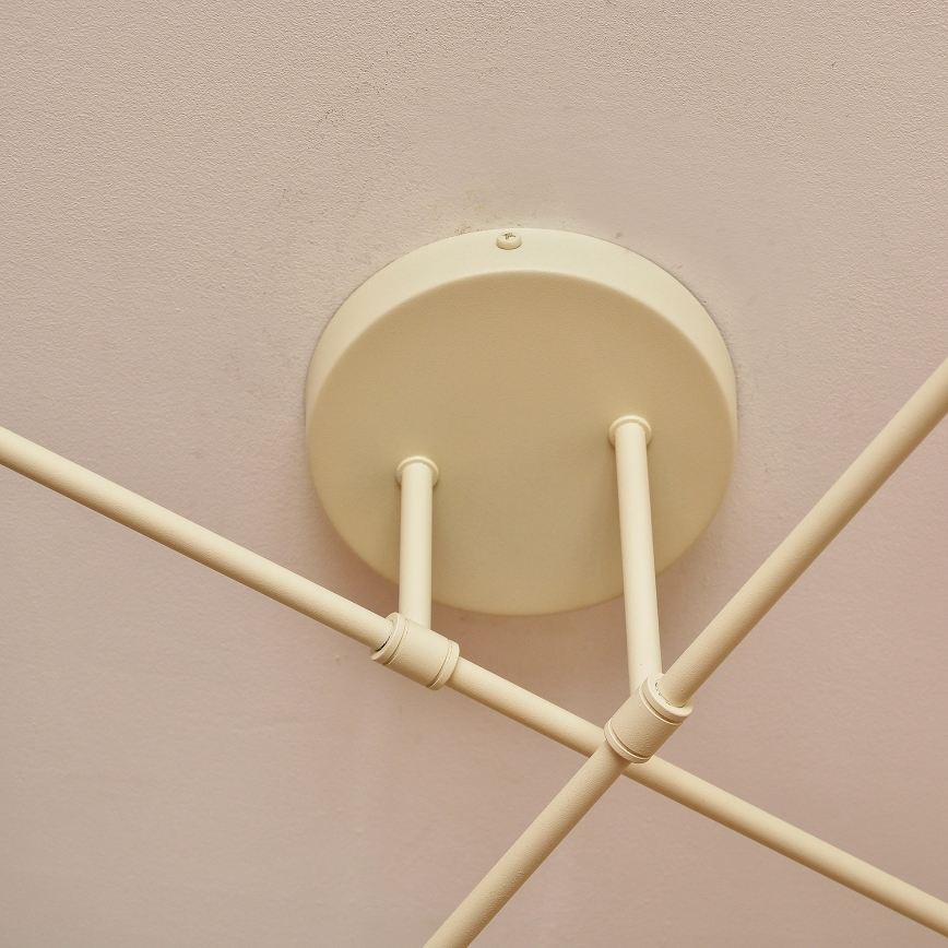 Ytmonterad taklampa MOON 4xE27/15W/230V krämfärgad