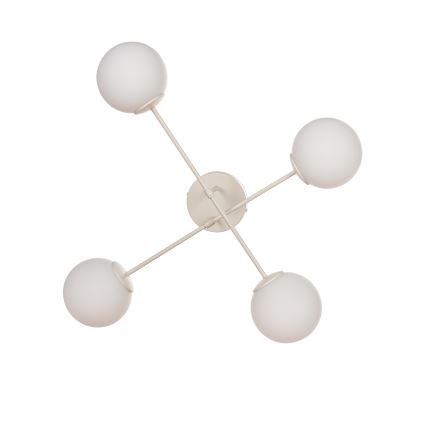 Ytmonterad taklampa MOON 4xE27/15W/230V krämfärgad