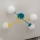 Ytmonterad taklampa MOON 4xE27/15W/230V turkos/gul