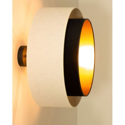 Ytmonterad taklampa NATIA 1xE27/60W/230V Ø 45 cm vit/svart