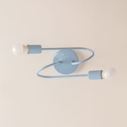 Ytmonterad taklampa OXFORD 2xE27/15W/230V, blå